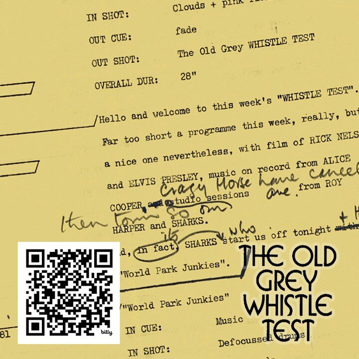 #OTD exactly 51 years ago @WhisperingBob's #OGWT featured studio performances from Sharks &amp; Roy Harper as well as video from Ricky Nelson &amp; @alicecooper... autographed copies of the show's script can be bought right here..!