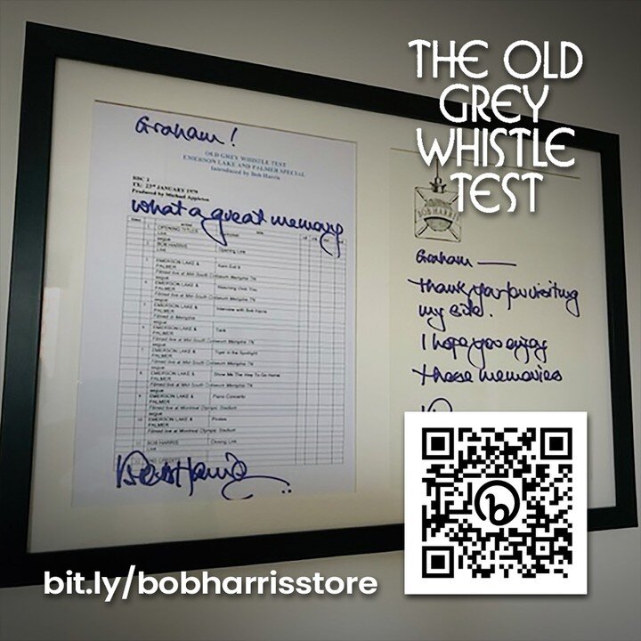 Graham just sent us a photo of his signed #OGWT playlist, signed &amp; dedicated by @whisperingbob himself.

These scripts &amp; playlists are available to buy direct from Bob's store &amp; archive... follow the QR code or link in the image.