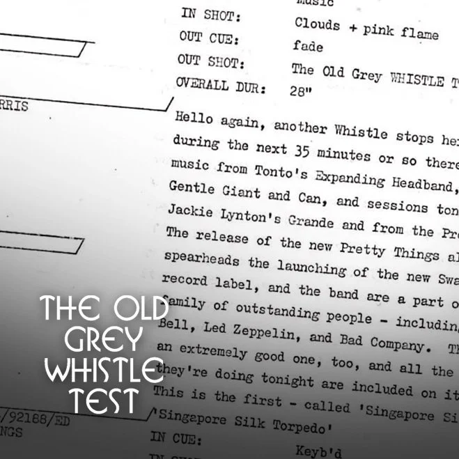 For the next few seconds at least this ORIGINAL #OGWT programme script (from TODAY 51 years ago!) is available to buy through @whisperingbob's store... if you miss it you can still purchase a signed and dedicated facsimile copy of the same... just in