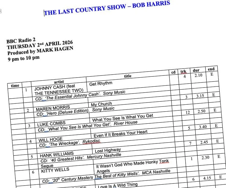 The Country Show, 2nd April 2026