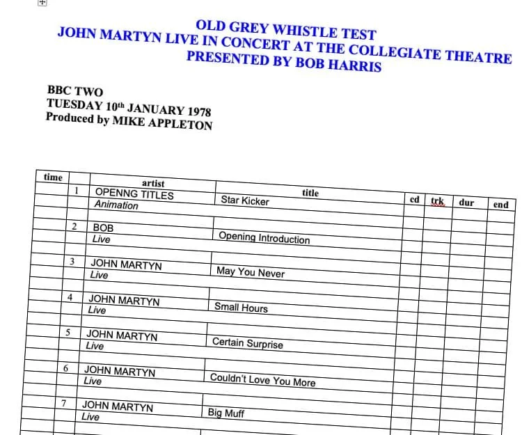 Old Grey Whistle Test, 10th January 1978