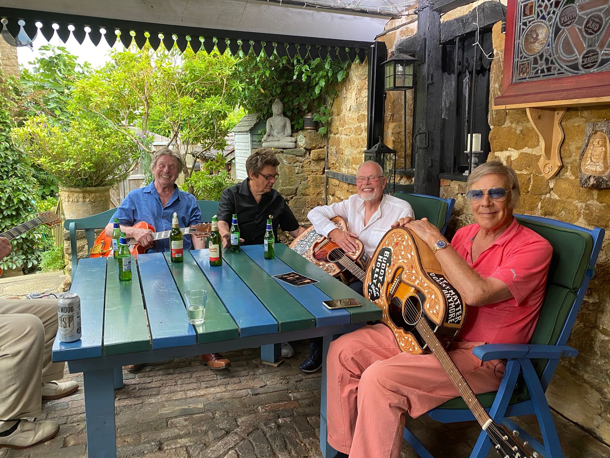 Joe Brown, Bob, Mike Read and Marty Wilde, July 2022
