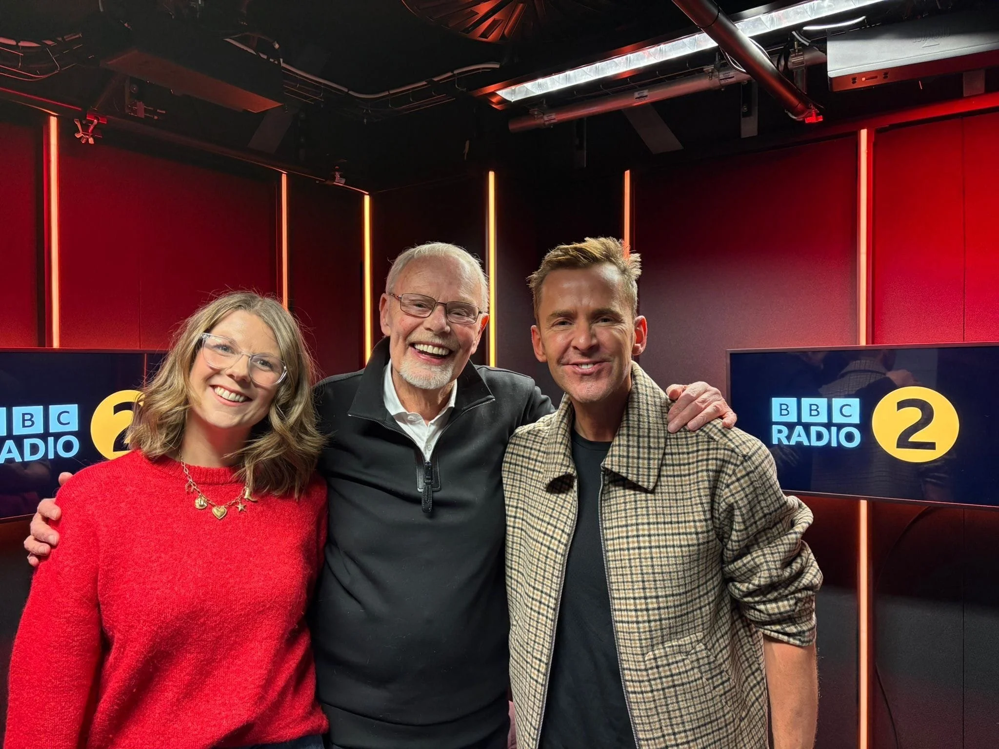 Bob with Ellie Brennan and Scott Mills