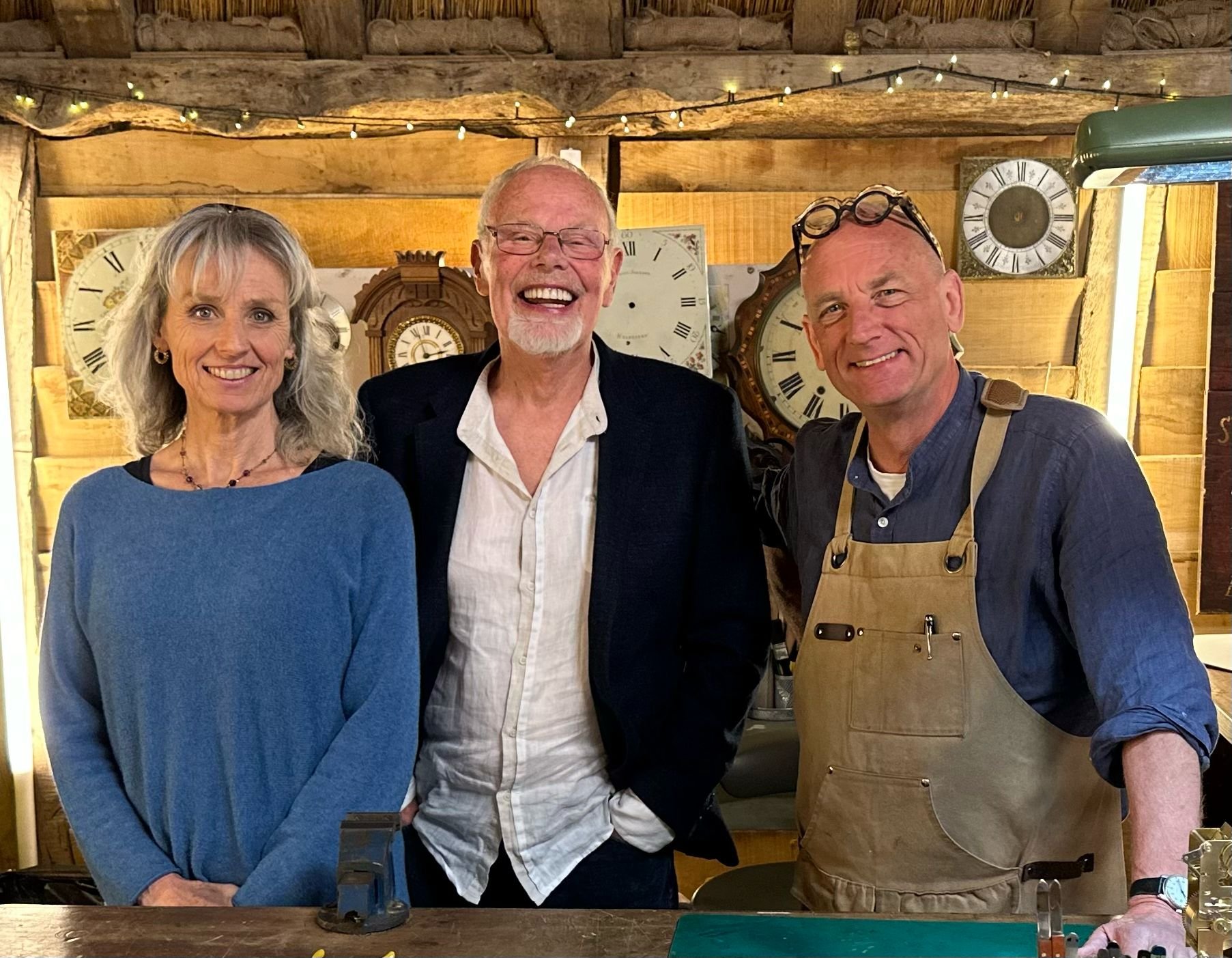 Bob with Suzie & Steven Fletcher at The Repair Shop, May 2023