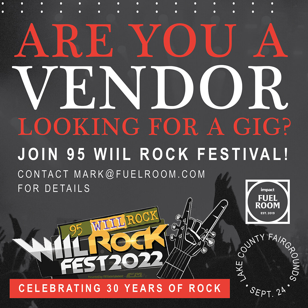 Calling all local businesses and independent sellers: 95 WIIL Rock Fest is looking for vendors, and this could be your next gig! We&rsquo;re celebrating 30 years of rock at Lake County Fairgrounds &amp; Event Center on September 24th, and we want you