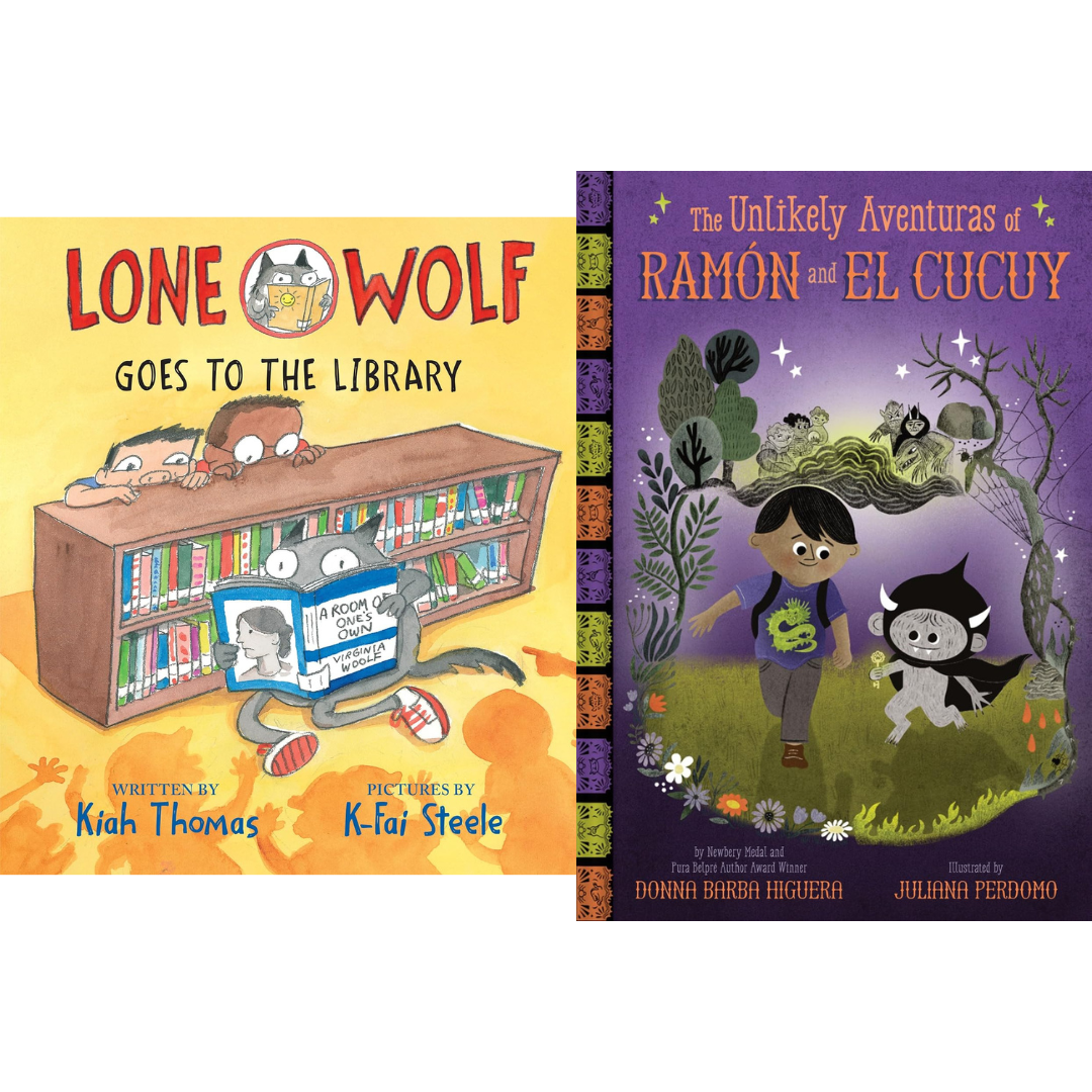 Kirkus selects K-Fai Steele’s LONE WOLF GOES TO THE LIBRARY and Donna Barba Higuera &amp; Juliana Perdomo’s THE UNLIKELY AVENTURAS OF RAMÓN AND EL CUCUY for Best Beginning Readers of 2025 list