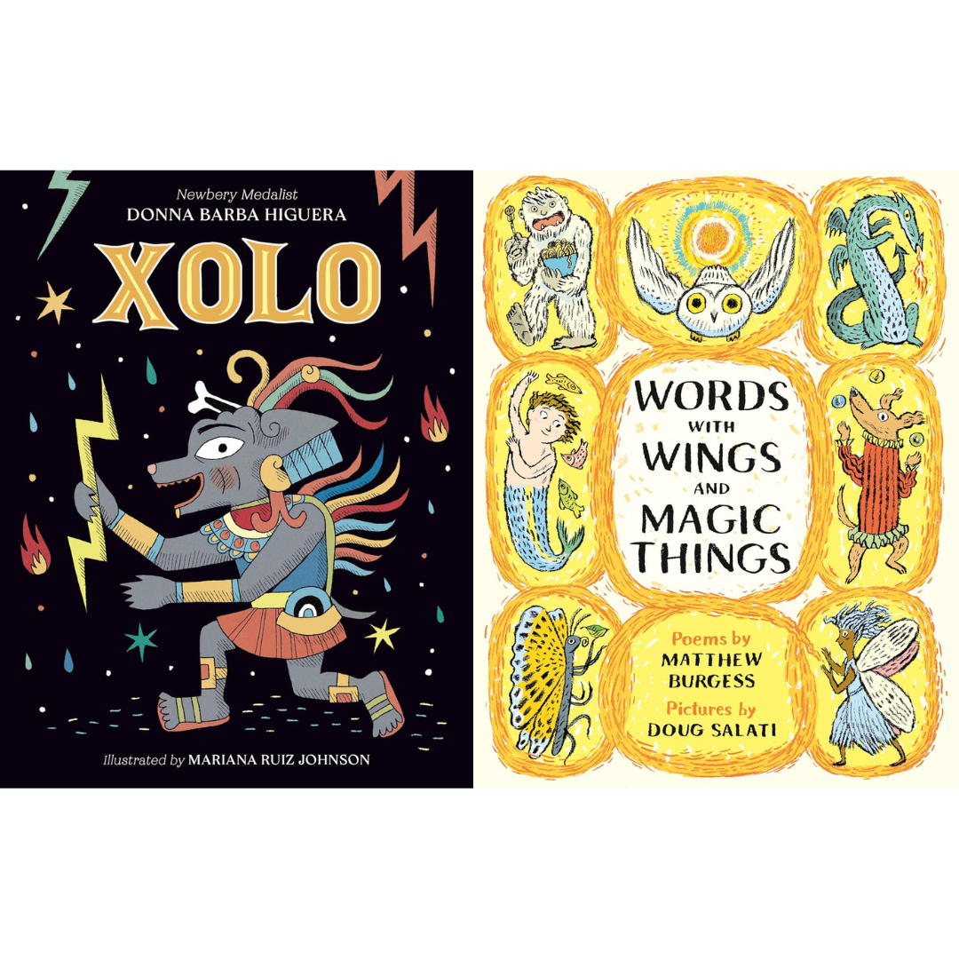 The Children’s Book Review includes Matthew Burgess &amp; Doug Salati’s WORDS WITH WINGS AND MAGIC THINGS and Donna Barba Higuera’s XOLO on their Best Early Readers and Chapter Books of 2025 list