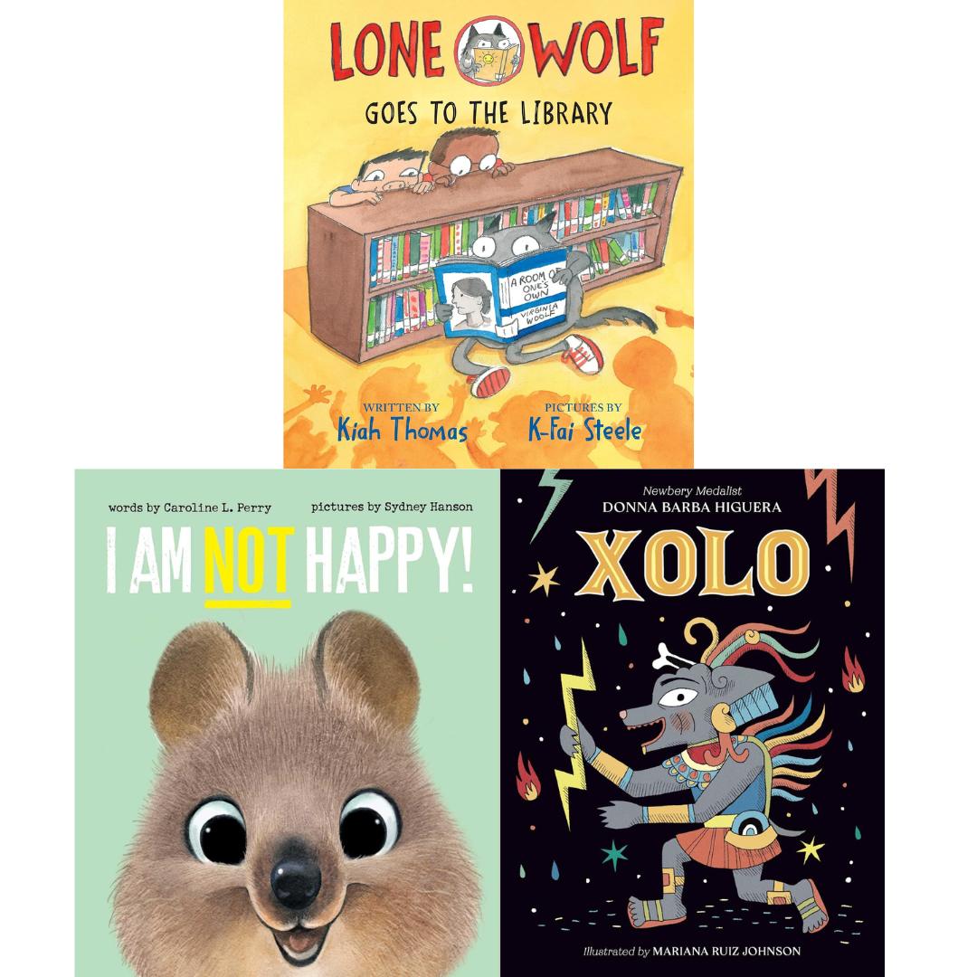 Publishers Weekly roundup of Children’s Publishers’ Favorite Reads of 2025 includes Caroline L. Perry’s I AM NOT HAPPY, Donna Barba Higuera’s XOLO, and K-Fai Steele’s LONE WOLF GOES TO SCHOOL