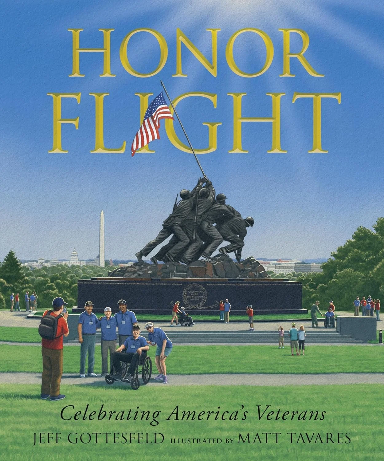 Publishers Weekly praises HONOR FLIGHT, illus. by Matt Tavares, in starred review: “A deeply felt picture book” with “hyperrealistic illustrations [that] pay powerful homage” to America’s veterans