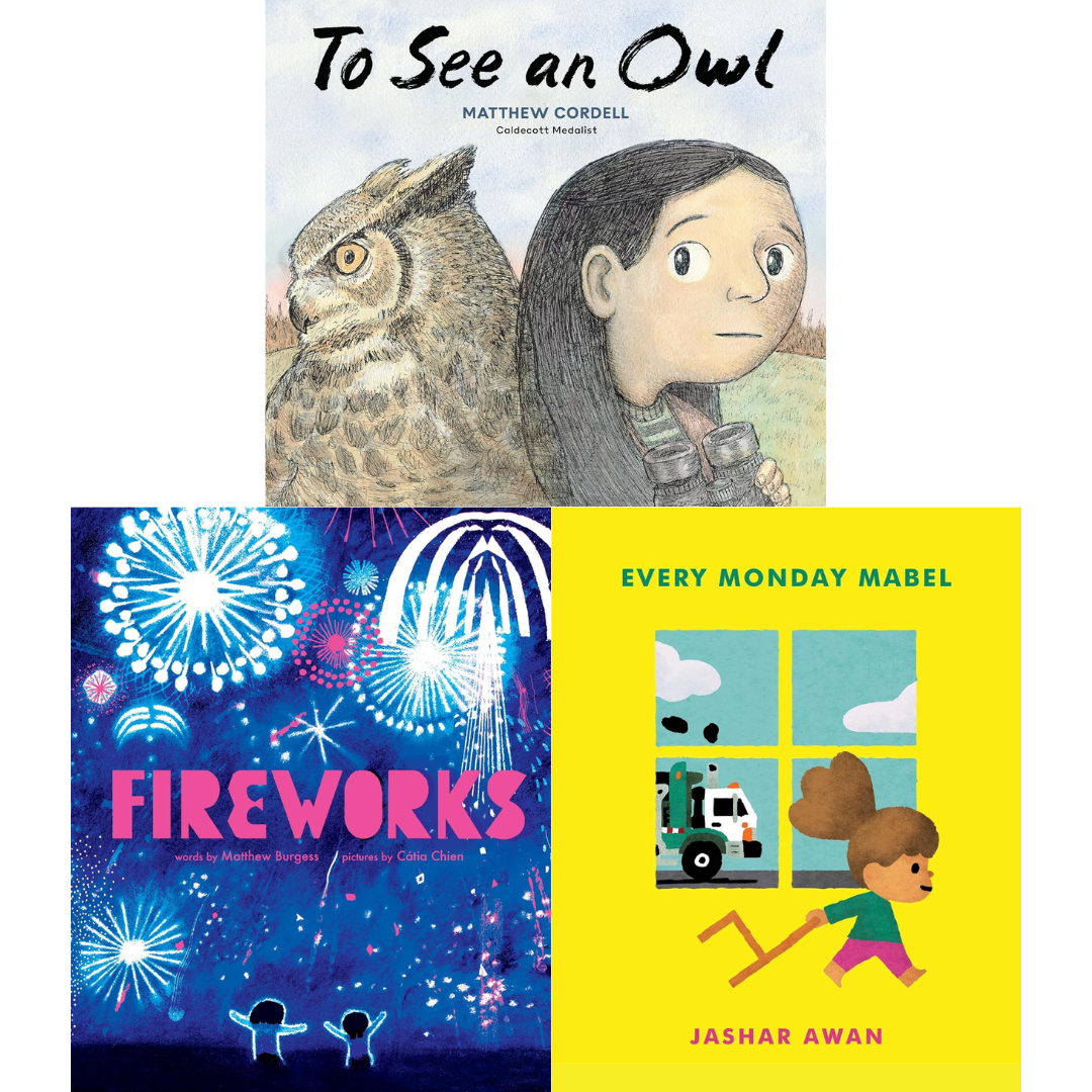 The CCBC selects FIREWORKS by Matthew Burgess and TO SEE AN OWL by Matthew Cordell as 2026 Charlotte Zolotow Award Honor Books, and Jashar Awan’s EVERY MONDAY MABEL is Highly Commended