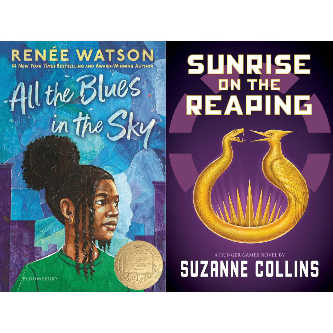 NYT Bestsellers: THE HUNGER GAMES by Suzanne Collins is #2 on the Children’s &amp; YA Series list, and ALL THE BLUES IN THE SKY by Renée Watson hits #10 on the Middle Grade list for week of 2/15/26