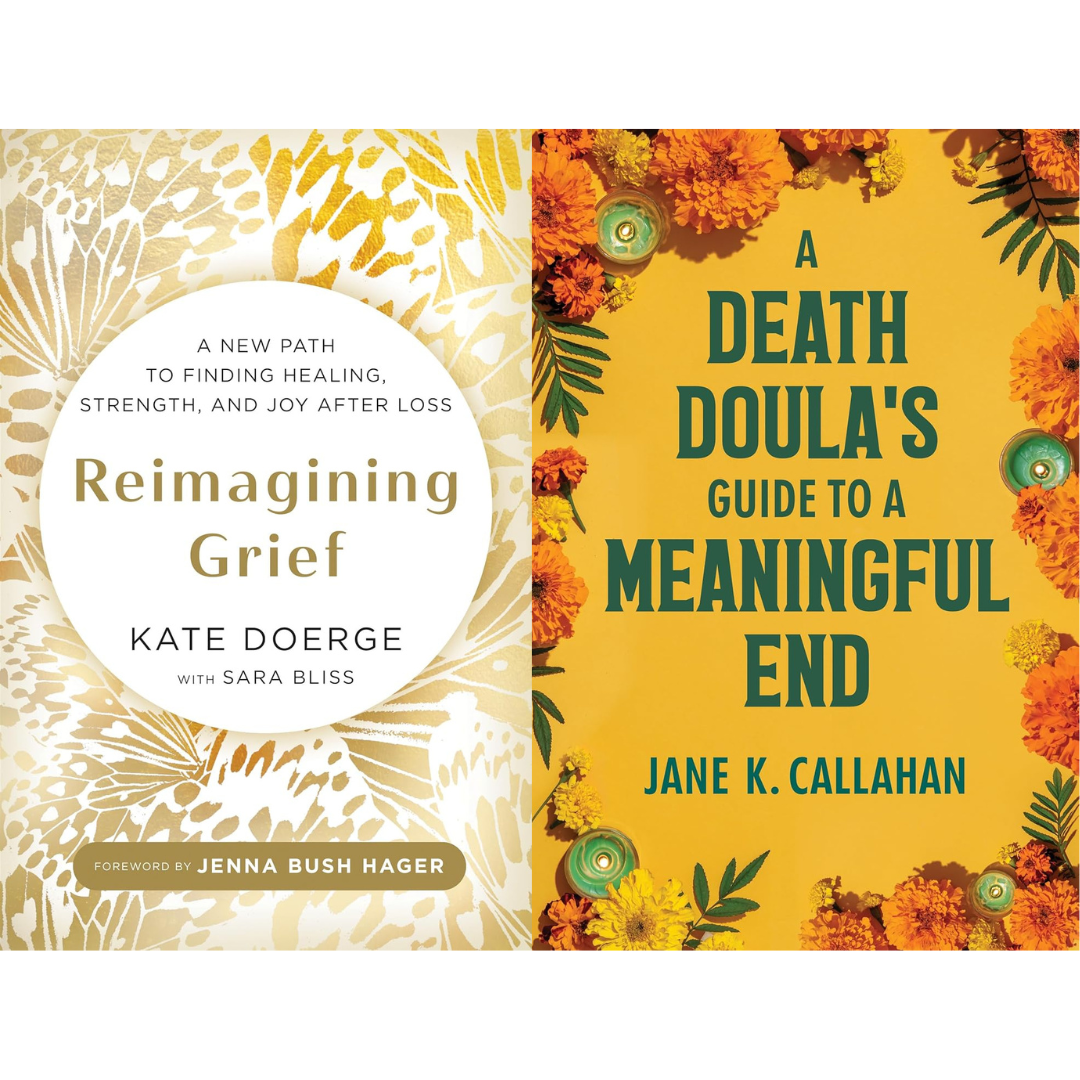 Publishers Weekly spotlights REIMAGINING GRIEF&nbsp;by Kate Doerge and A DEATH DOULA’S GUIDE TO A MEANINGFUL END&nbsp;by Jane K. Callahan in article on upcoming books that deal with loss
