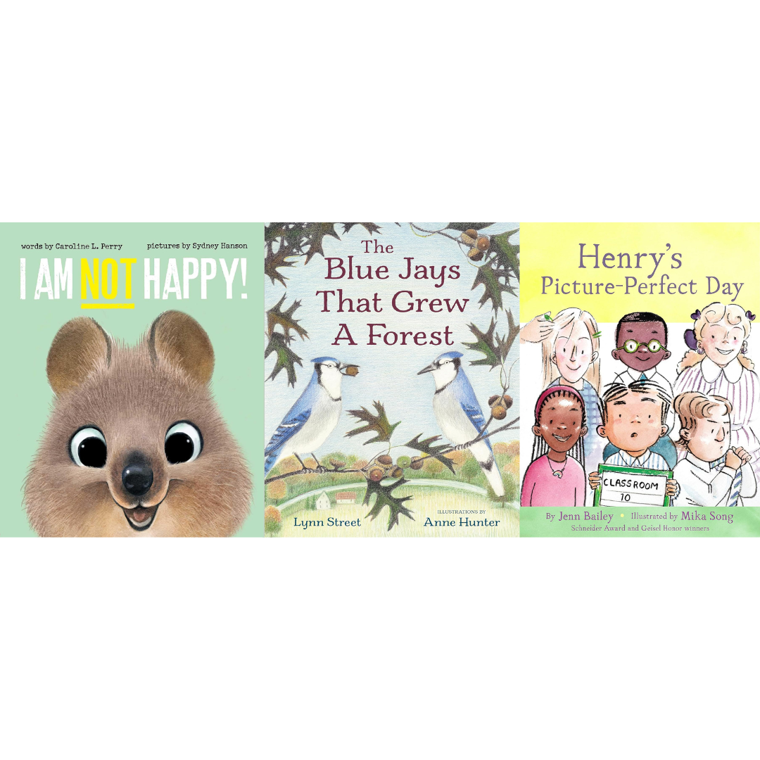 SCBWI: Caroline Perry’s I AM NOT HAPPY! and Anne Hunter’s THE BLUE JAYS THAT GREW A FOREST win 2026 Crystal Kite Awards; HENRY'S PICTURE-PERFECT DAY by Jenn Bailey, illus. by Mika Song, wins Honor