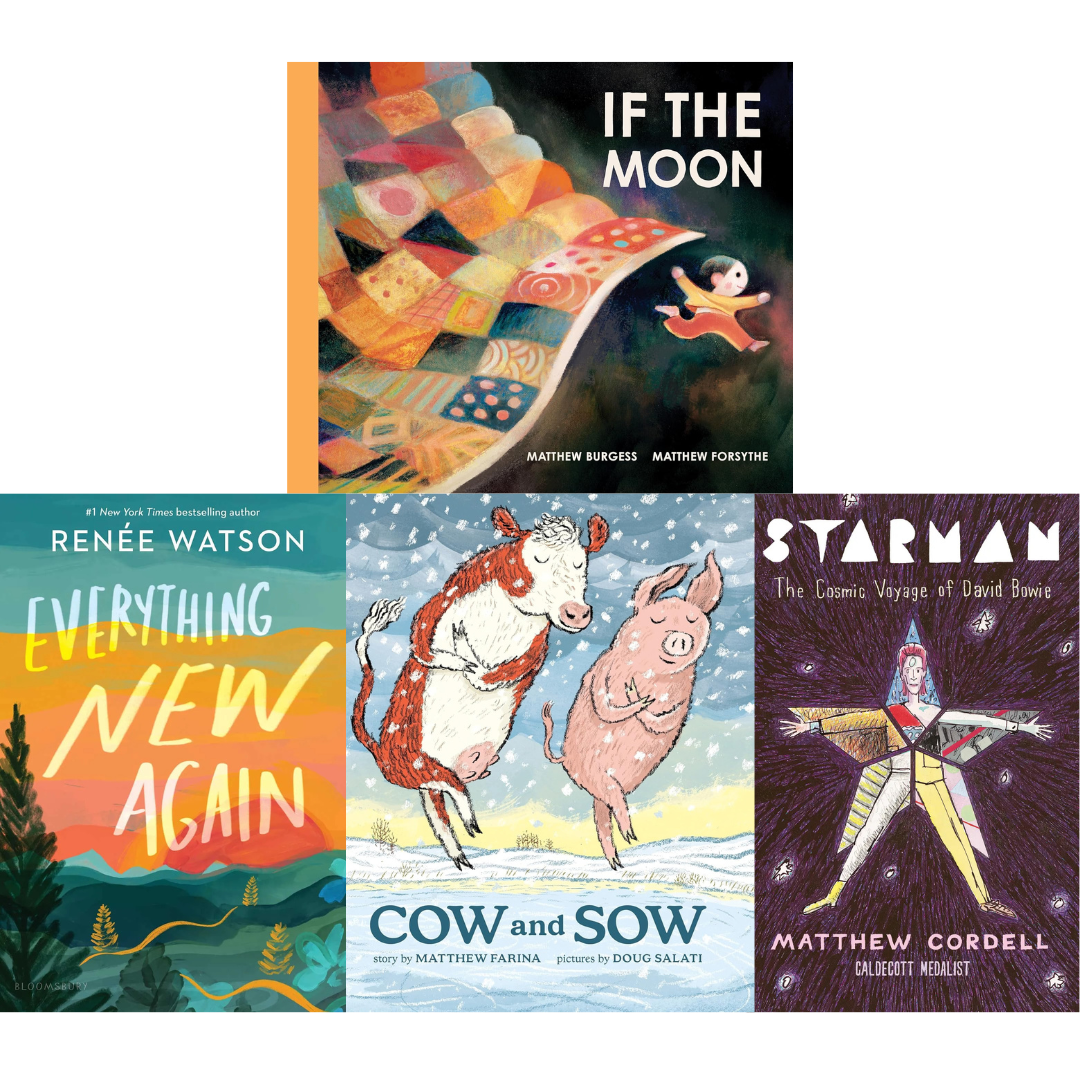 Publishers Weekly includes four Studio books in their 2026 Holiday Guide: COW AND SOW; IF THE MOON; STARMAN; and EVERYTHING NEW AGAIN