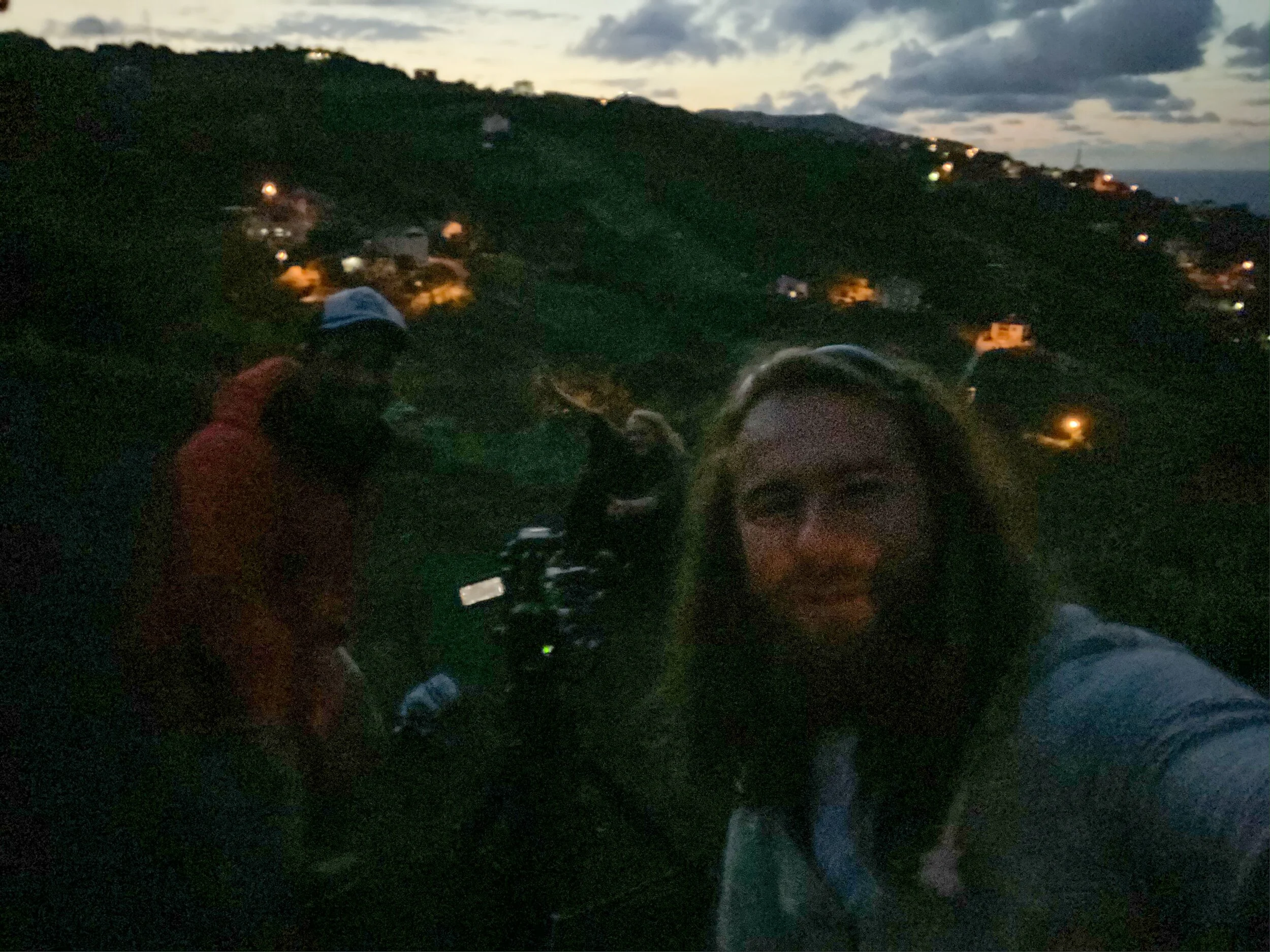 Late night filming