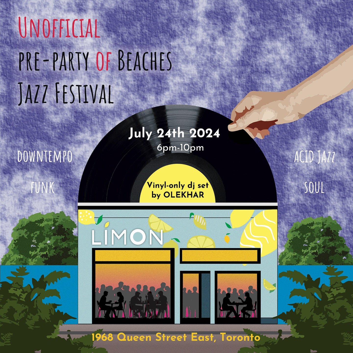 Come tuck into our cozy nook at 1968 Queen St. East this coming Wednesday, July 24th, 6-10pm, ahead of Jazz Fest, and get lost in a wave of chilled-out beats laid down by DJ @olekhar_! The only thing cooler than the party and the after-party is the p