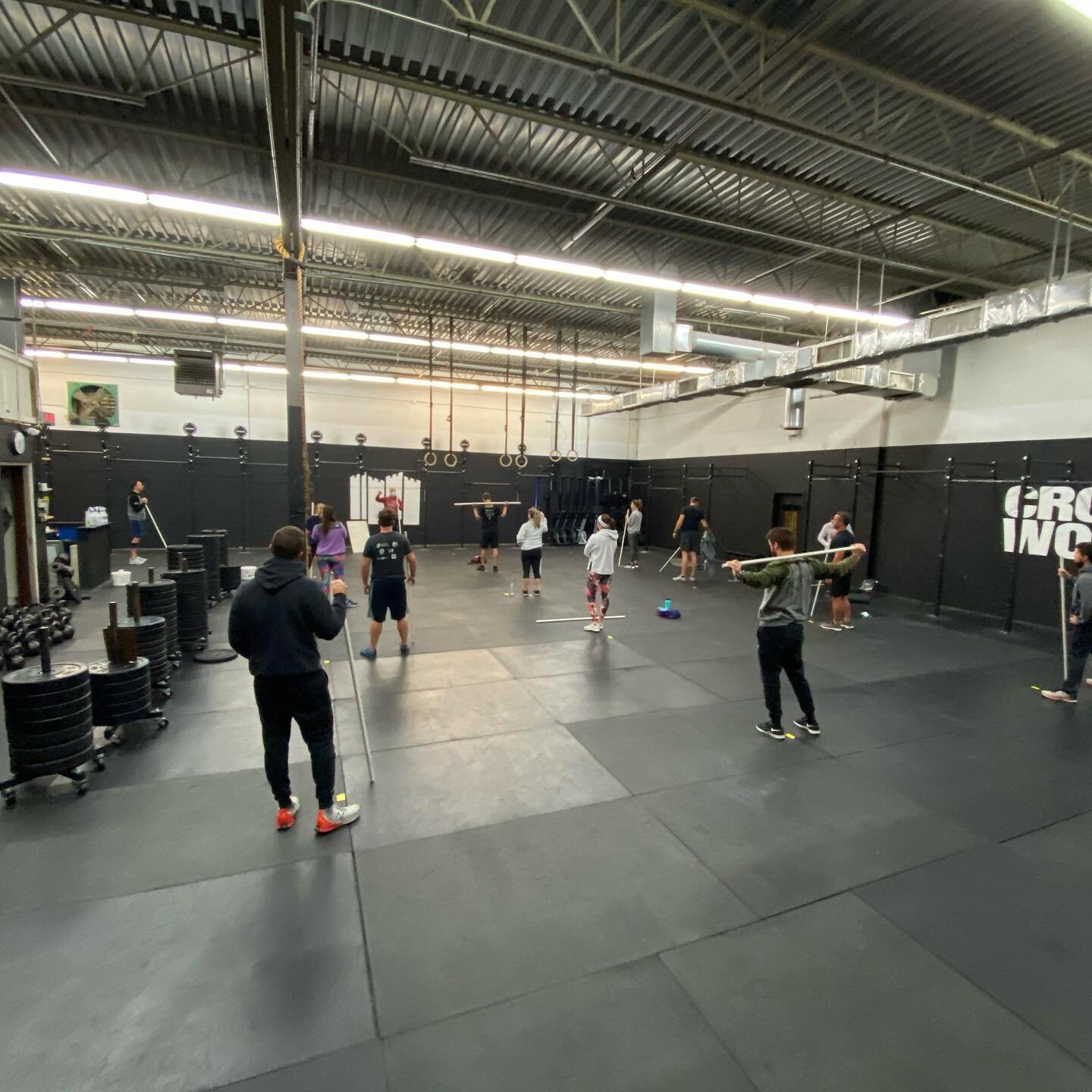 Getting the morning chalk talk at @crossfitwoburn