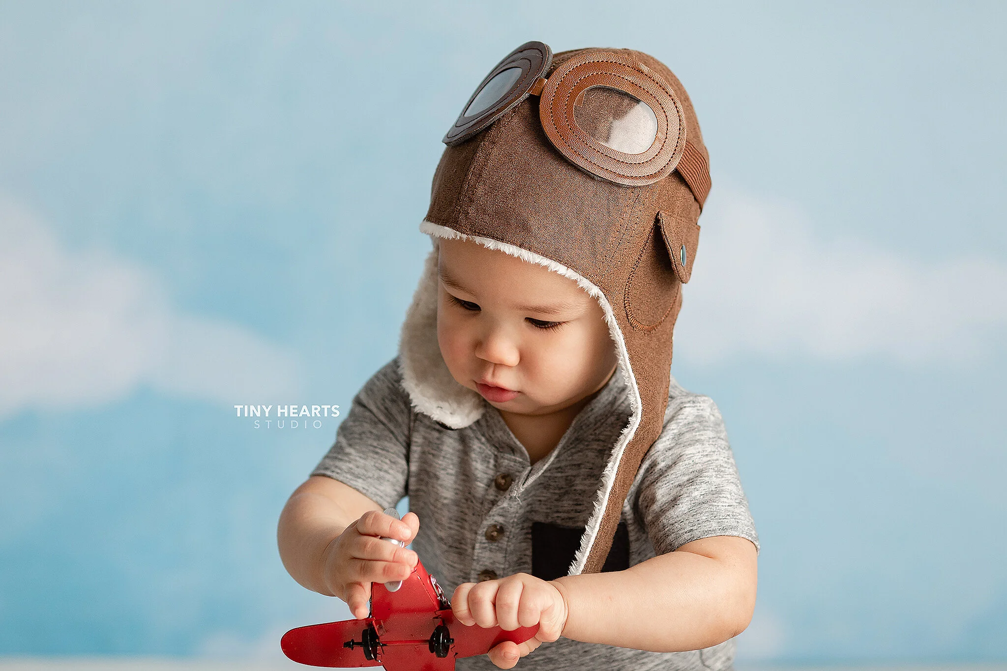 baby boy airplane theme birthday photos