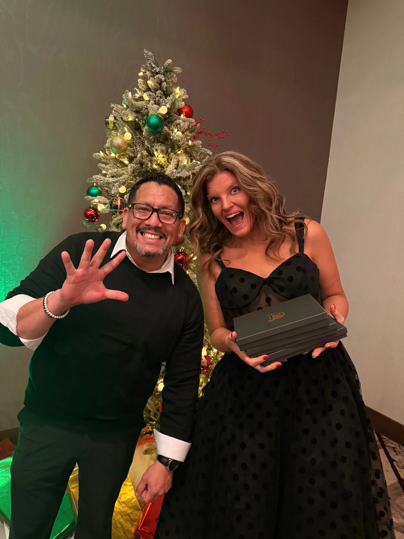 Awards ceremony at the 5 Guys party! 
Wow I&rsquo;m so proud of my hubby!