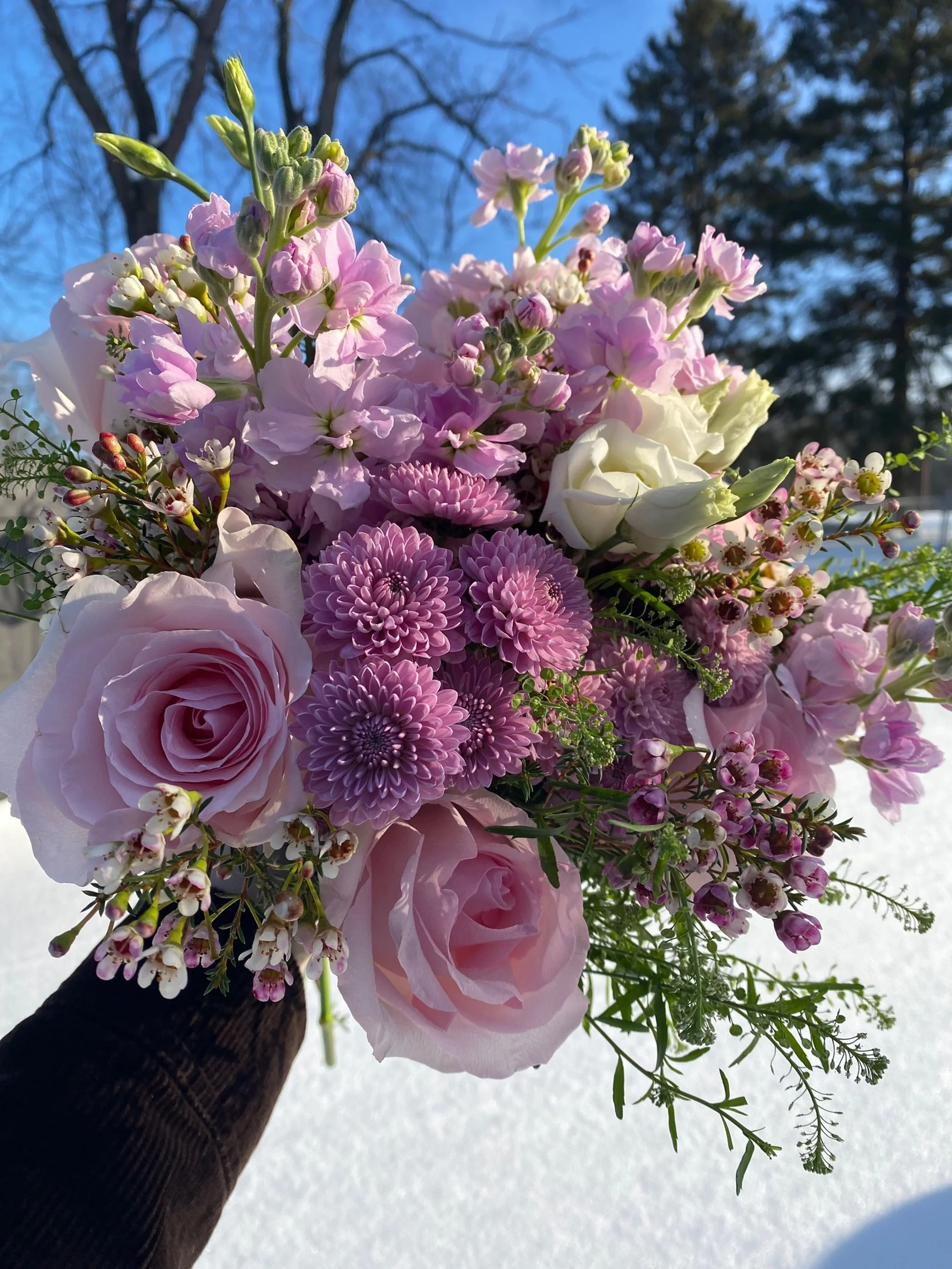 Valentine's Day Pretty Pastels Bouquet + Handmade Card