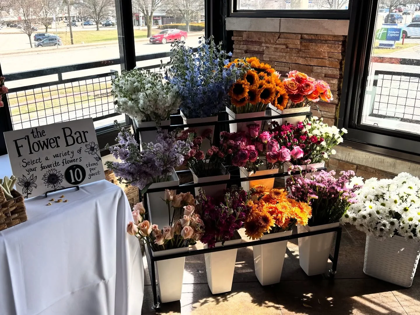 Lovely way to start off our event season with a Flower Bar at a baby shower 💐 All of their Winnie the Pooh themed decorations were so adorable and looked perfect with the flowers I brought along 🌻 Thank you to Jacki &amp; her family for asking me t