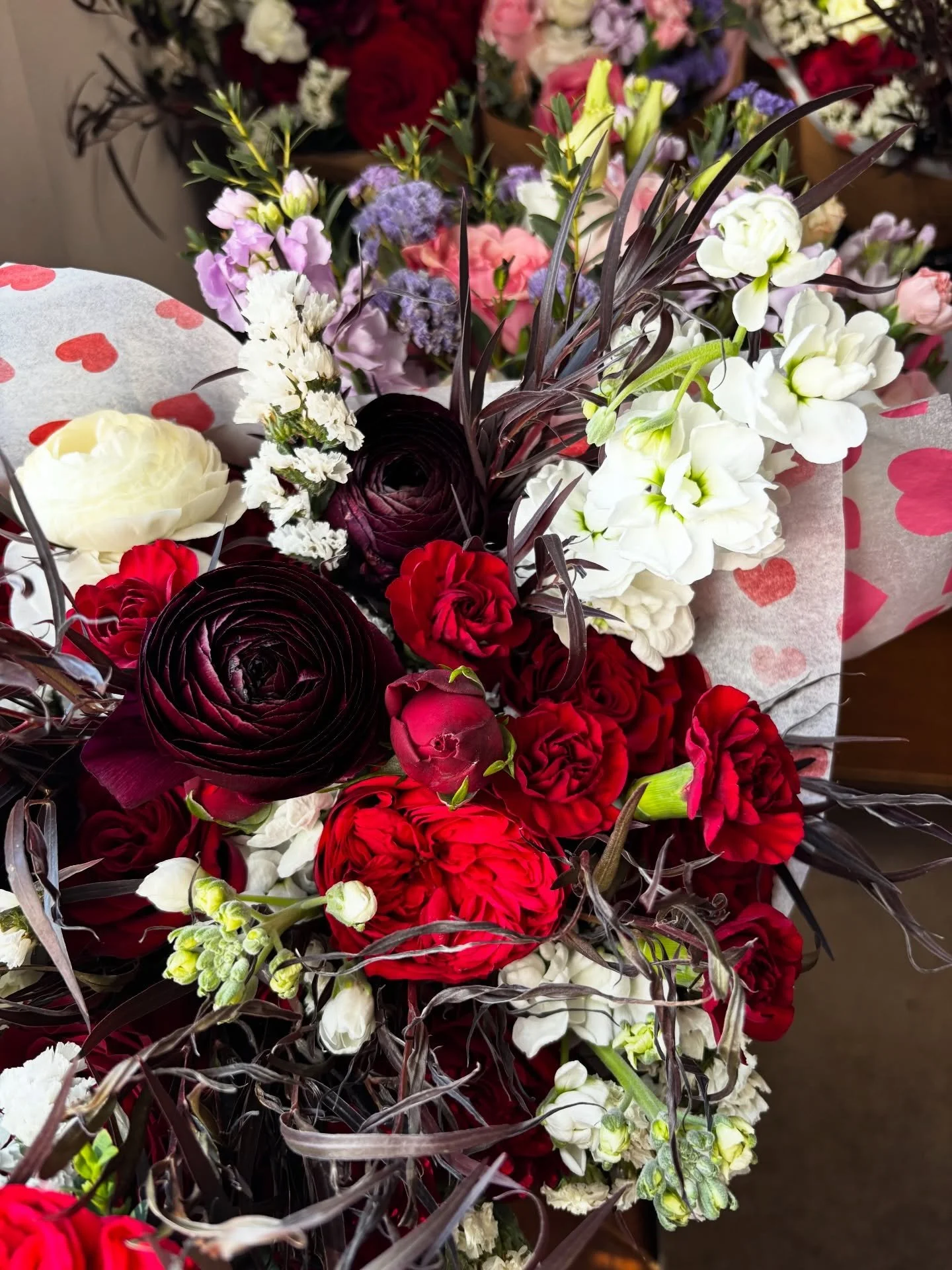 Happy Valentine's Day! 🌸🌹 &bull; Update - SOLD OUT! THANK YOU!! &bull; If you missed the chance to pre-order a bouquet, I made a couple extras last night - send me a message to reserve a bouquet for pick up or local delivery today 💌 Thank you for 