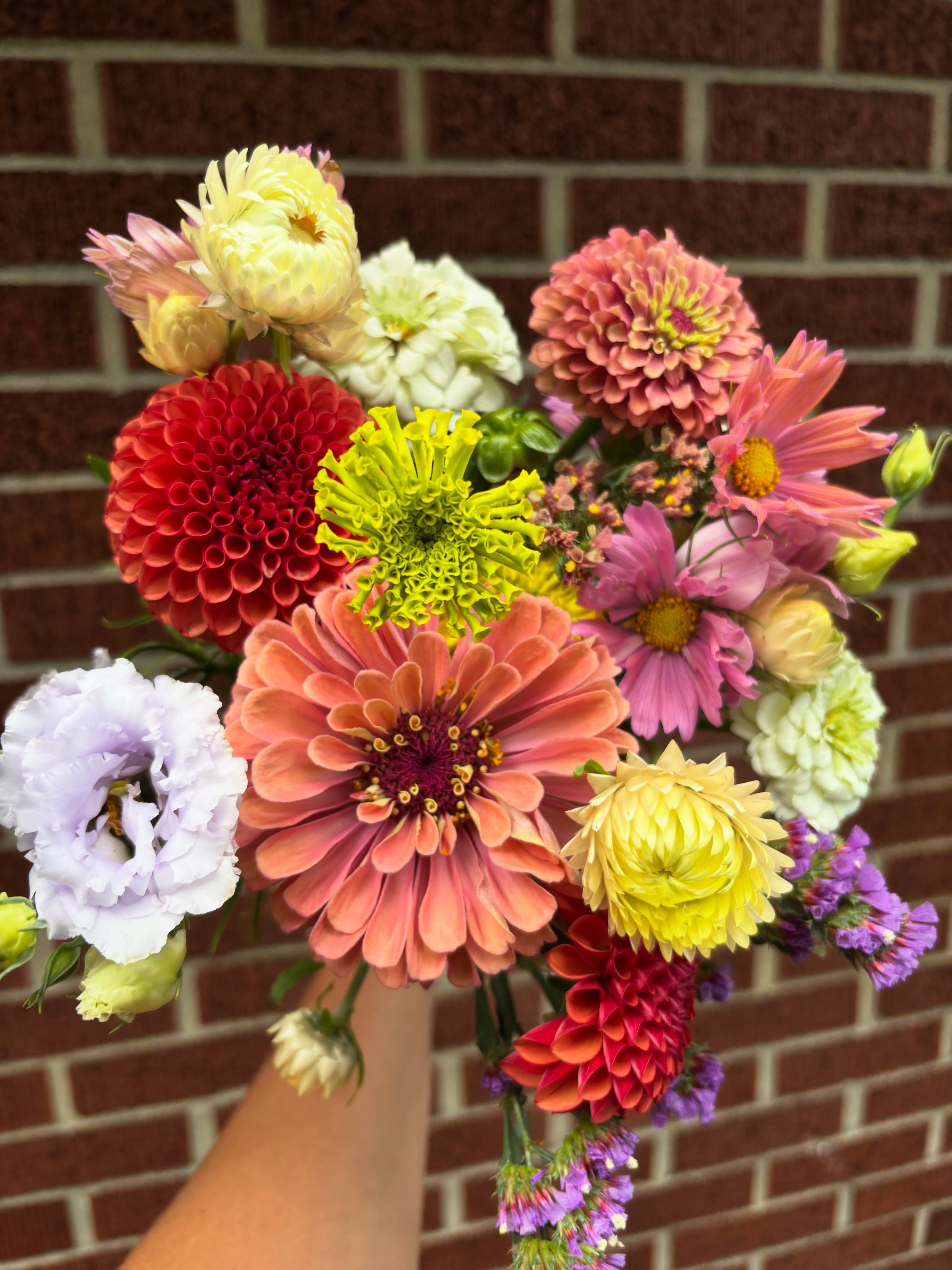 So many unique color combos this weekend on our Flower Cart, it's impossible to choose a favorite 💐 Brighten up someone's day with one of these beauties - located at 3064 Woodland Road, Akron, OH 44312