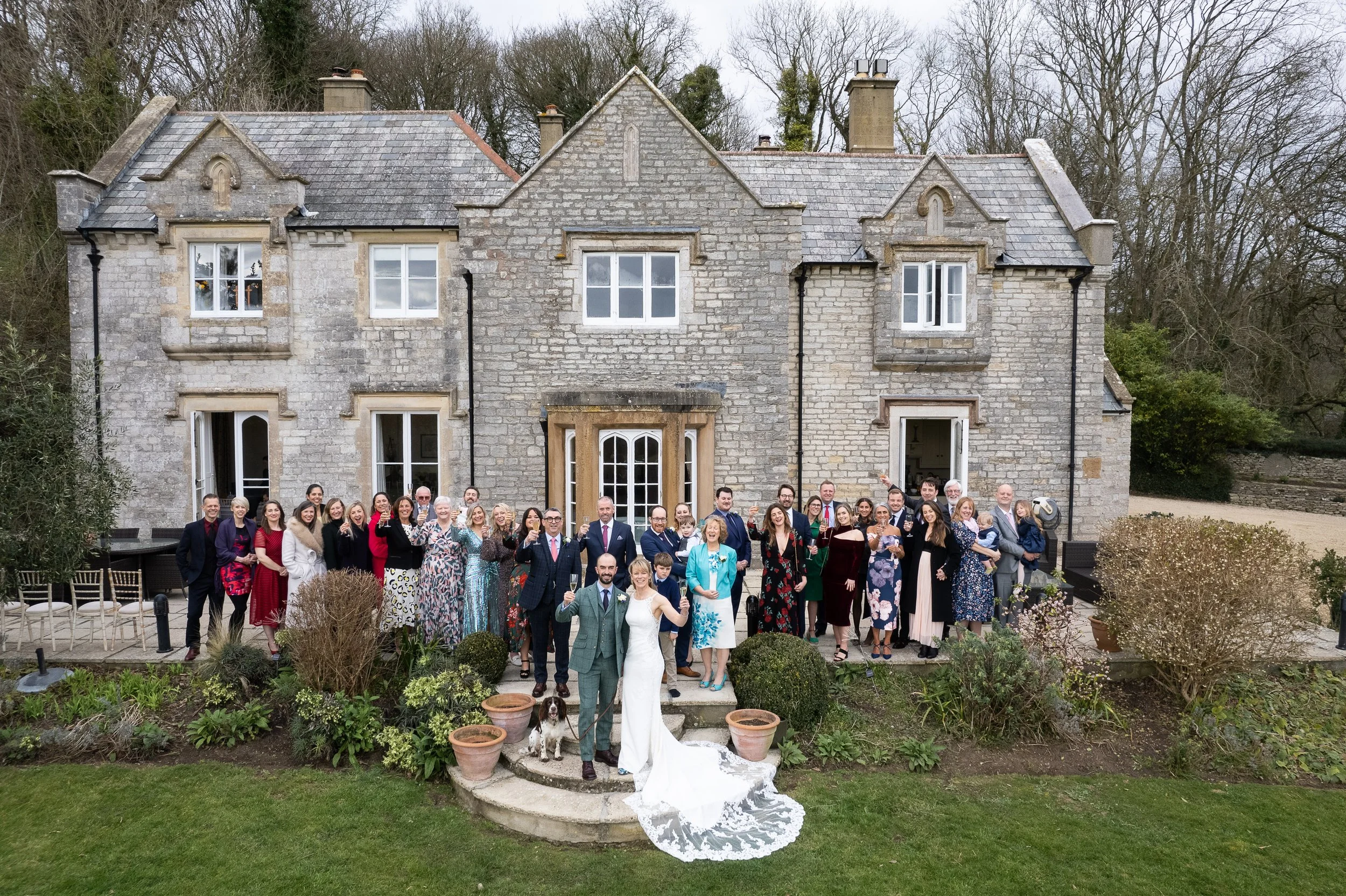Wedding ceremony at Upwey House, Dorset