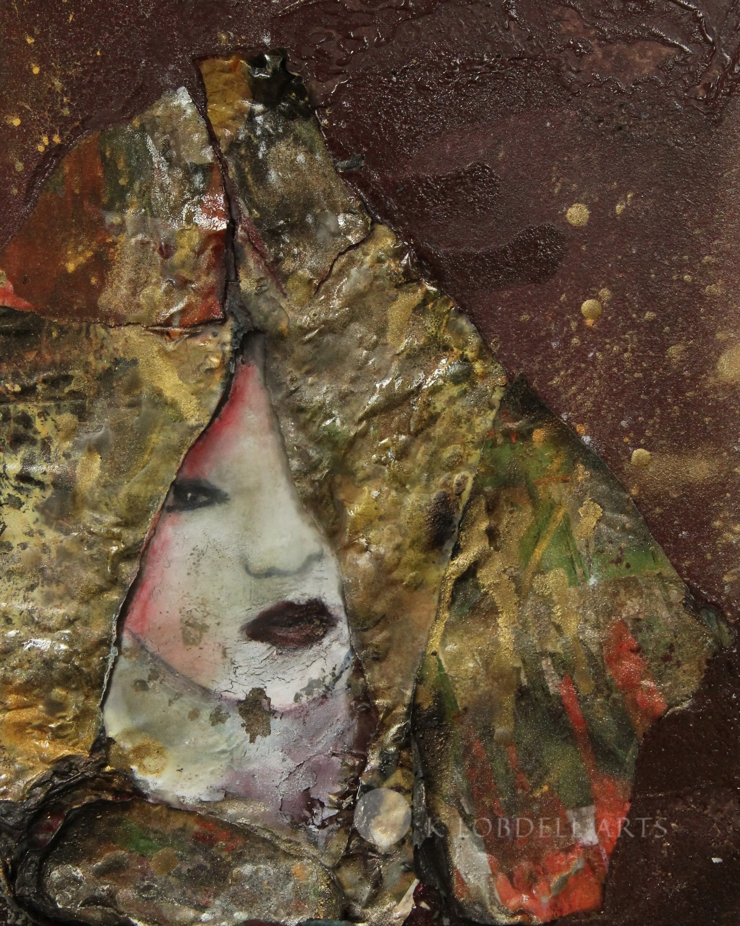 "Encompass" Encaustic Mixed Media Portrait