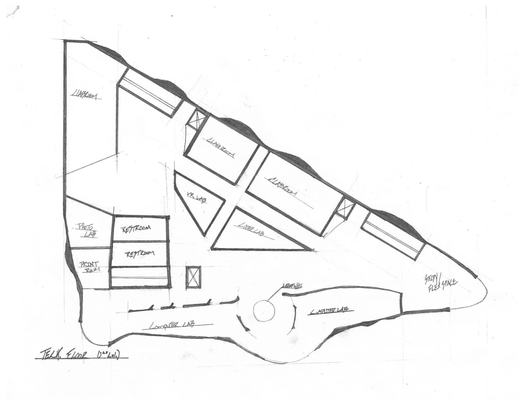 Tech Floor (Conceptual Plan Sketch)