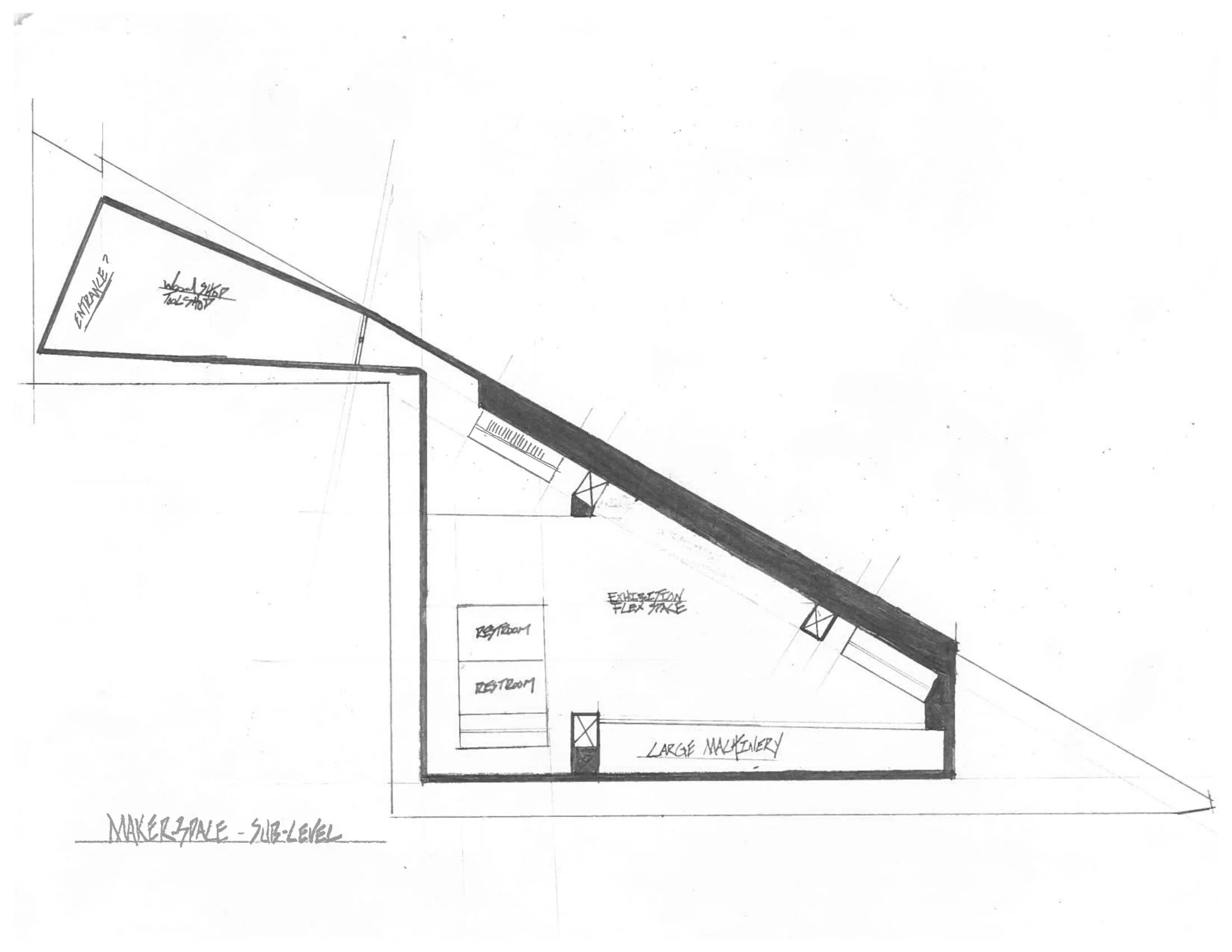 Makerspace sub-level (Conceptual Plan Sketch)