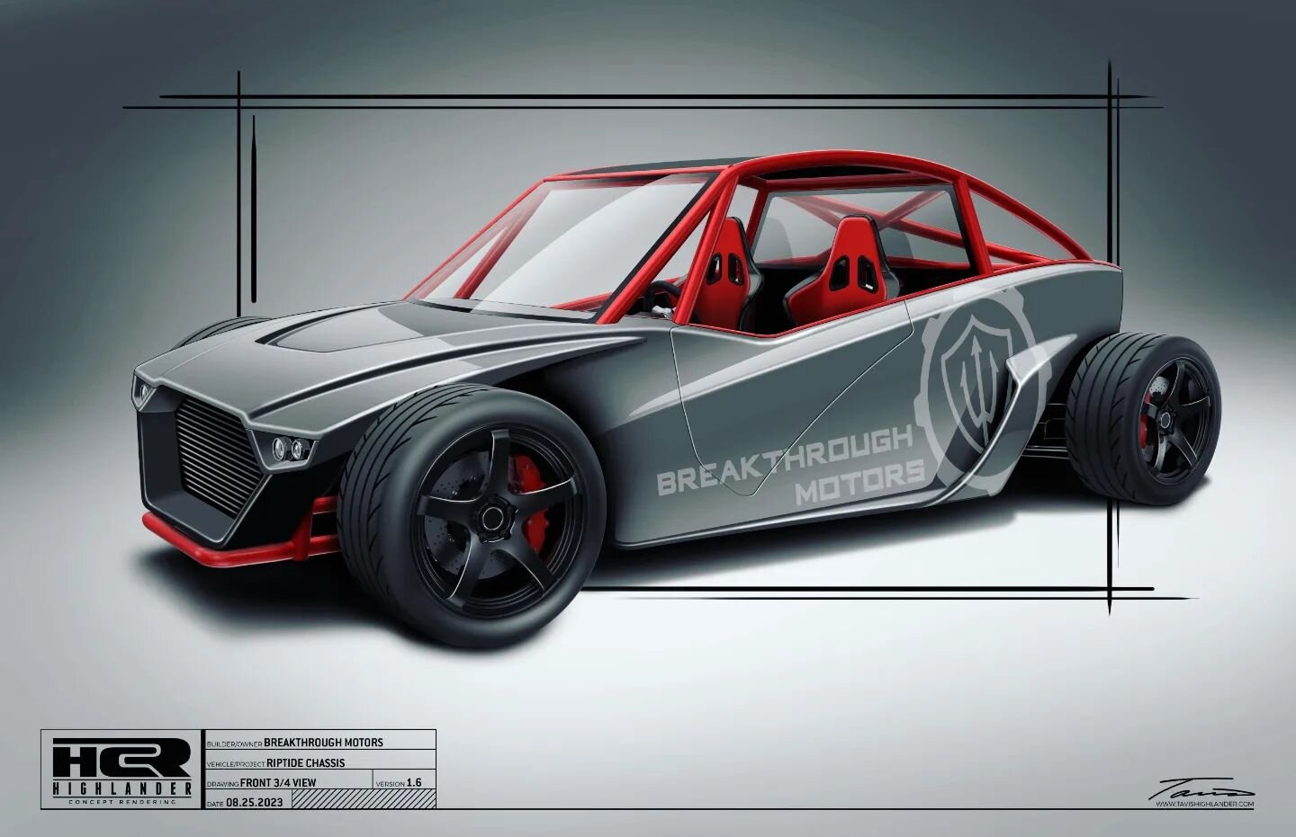 Riptide by Breakthrough Motors
.
Start with this base mid-engine style body on your Riptide chassis for the road, sand, or dirt. Upgrade your style with featured options like doors, fenders for track or off-road, aero kits with wing &amp; splitter, o