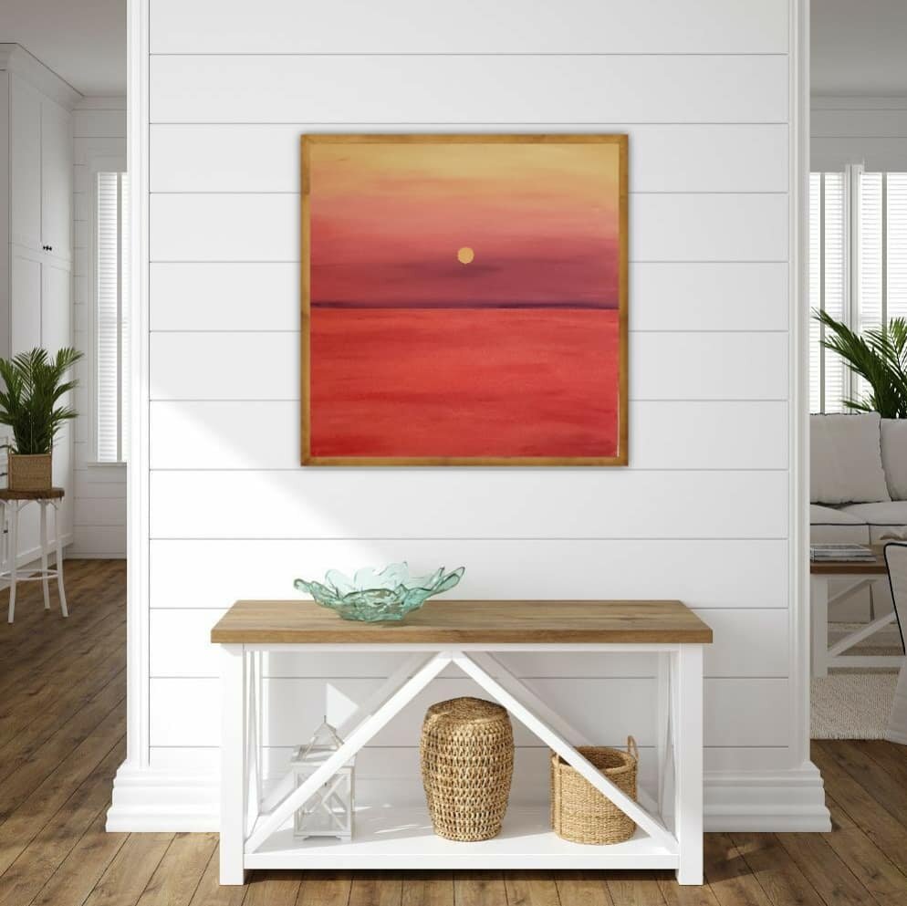 FOR SALE: This vibrant beauty based on a Lake Michigan photo by @crakeprods makes my heart sing a lil bit! Painted on a tier 3, high quality, 24x24x1.5&quot; canvas. Ready to hang. Shoot me a message if interested 😘
.
.
.
.
.

#nemaa #minneapolisart