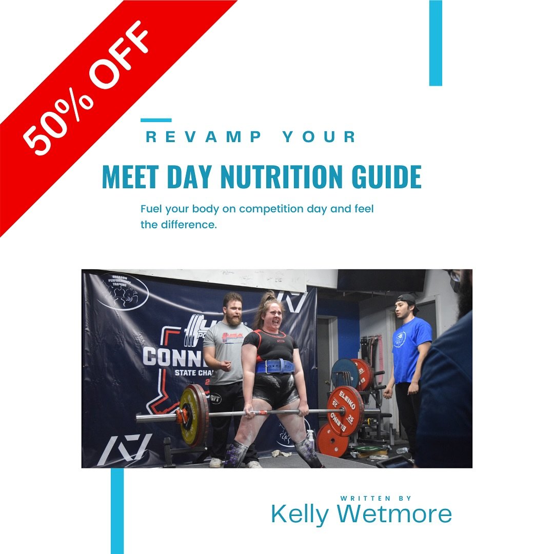 As a thank you, this year, I am giving 50% off my revamp your meet day nutritional guide!! Walk onto the platform with CONFIDENCE because You&rsquo;ve arrived at your one stop shop for all your meet day nutrition needs! In this guide you&rsquo;ll rec