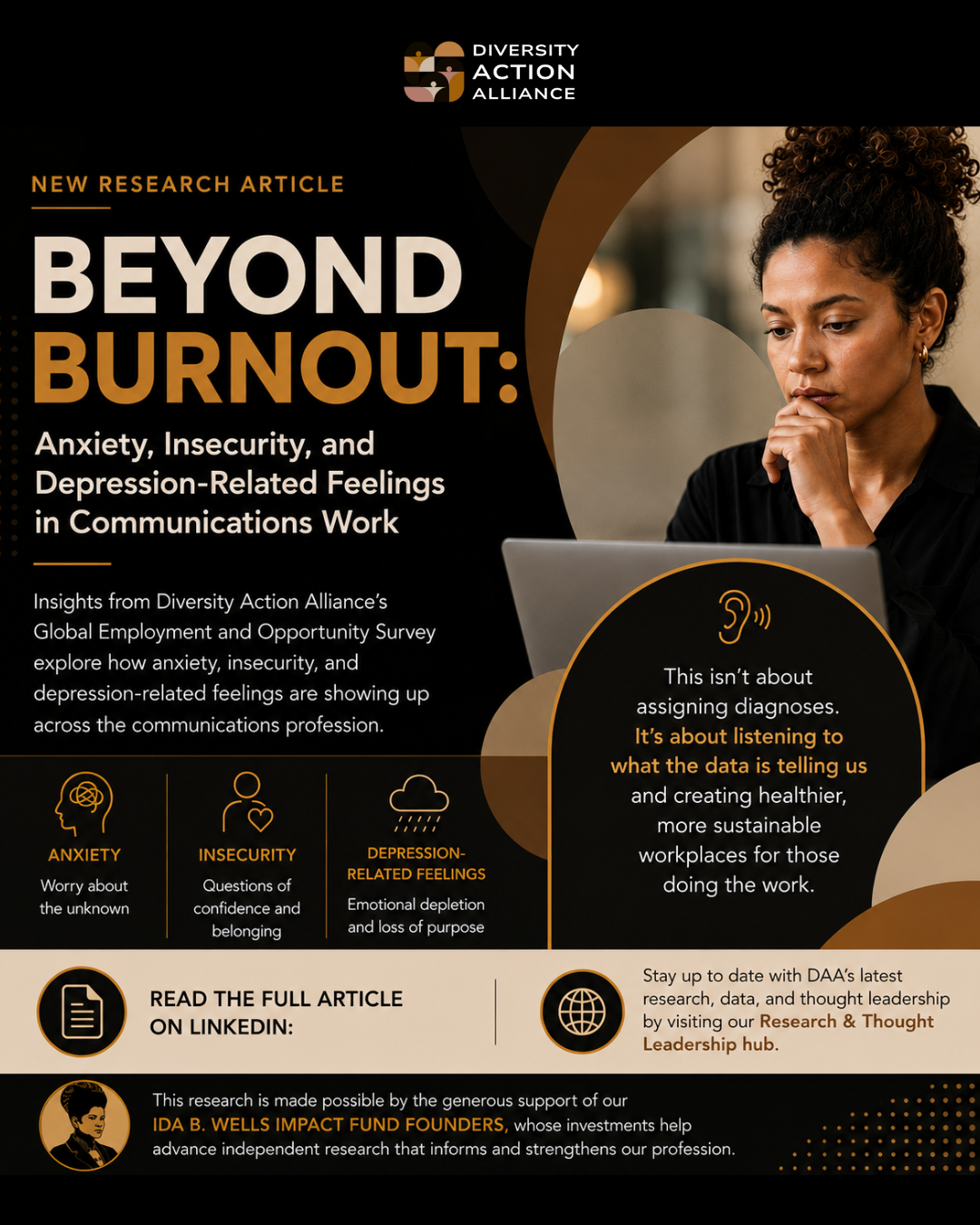 Beyond burnout: anxiety, insecurity, and depression-related feelings in communications work