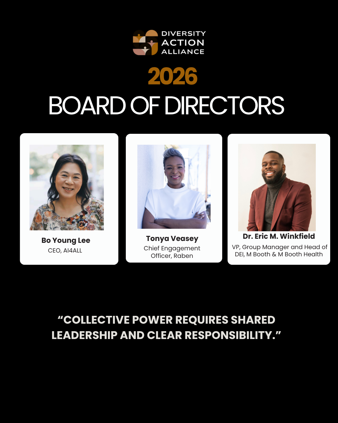 Diversity Action Alliance Adds Three New Board Members