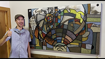 Cody Russell Jones is a painter, multi-instrumentalist, musician and human being seeking self-understanding and increased expression. His largest body of artwork consists of geometric abstract paintings, a blend of free form and structure, depth and 