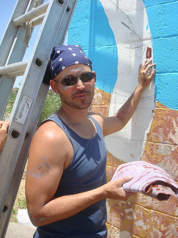 Buck Burns “Always fun, whimsical, and bright.  Making people smile is making art. It's all a little bit of self left behind.” 
