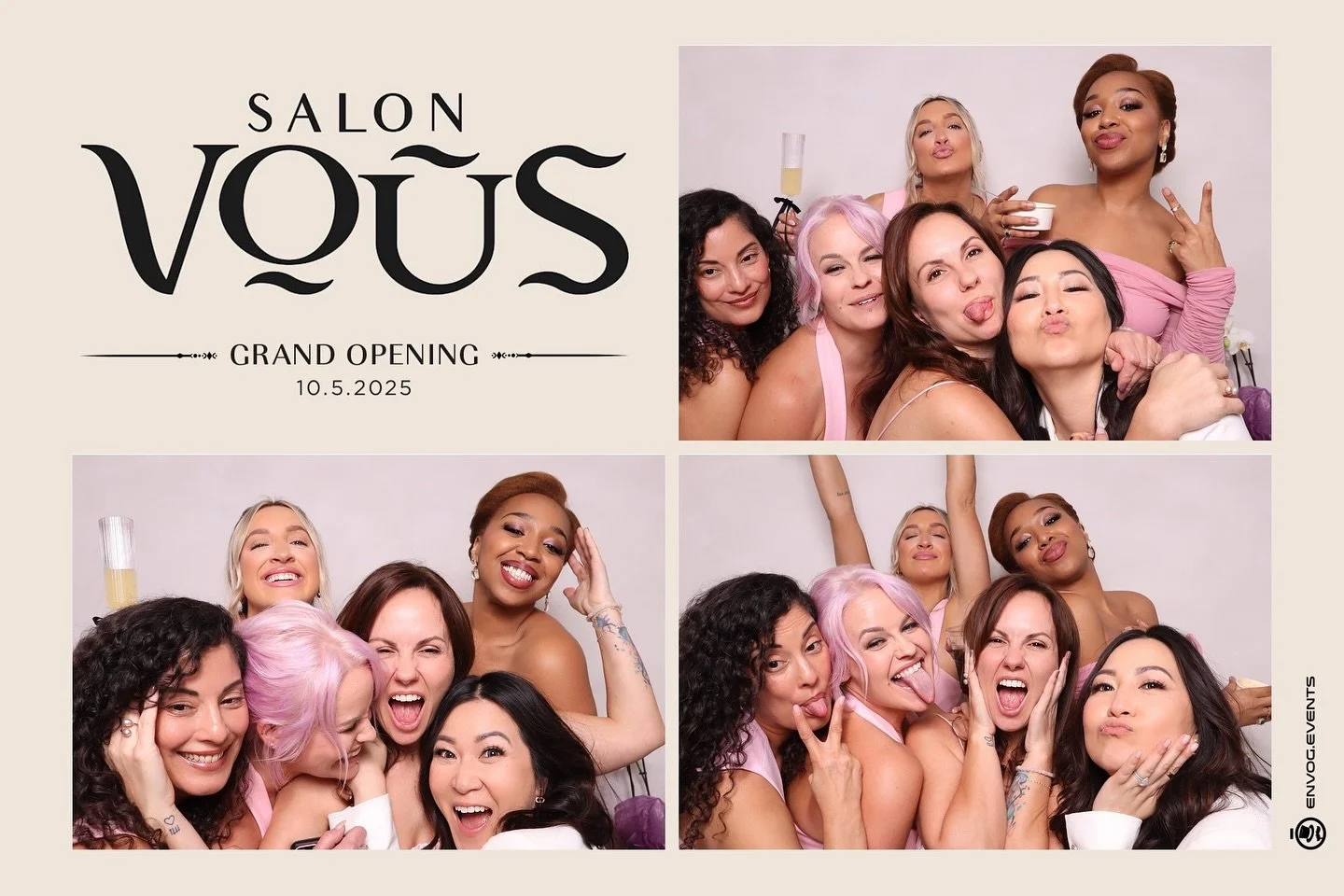 Some of my fave shots from @salon.vous Grand Opening✨ wearing our PINK🌸 for Breast Cancer Awareness Month 🎀

🌷So grateful to all of our friends, family, and clients that came out to party with us! 

#nolahairstylists #uptownnola #freretstreetsalon