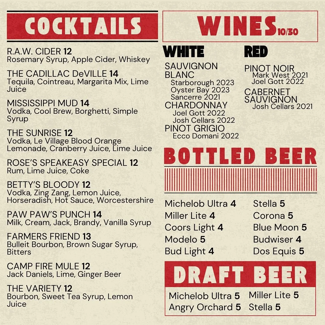 Introducing our brand new bar menu 🌟 we have 5 new handcrafted cocktails we can’t wait for you to try. Cheers 🥂