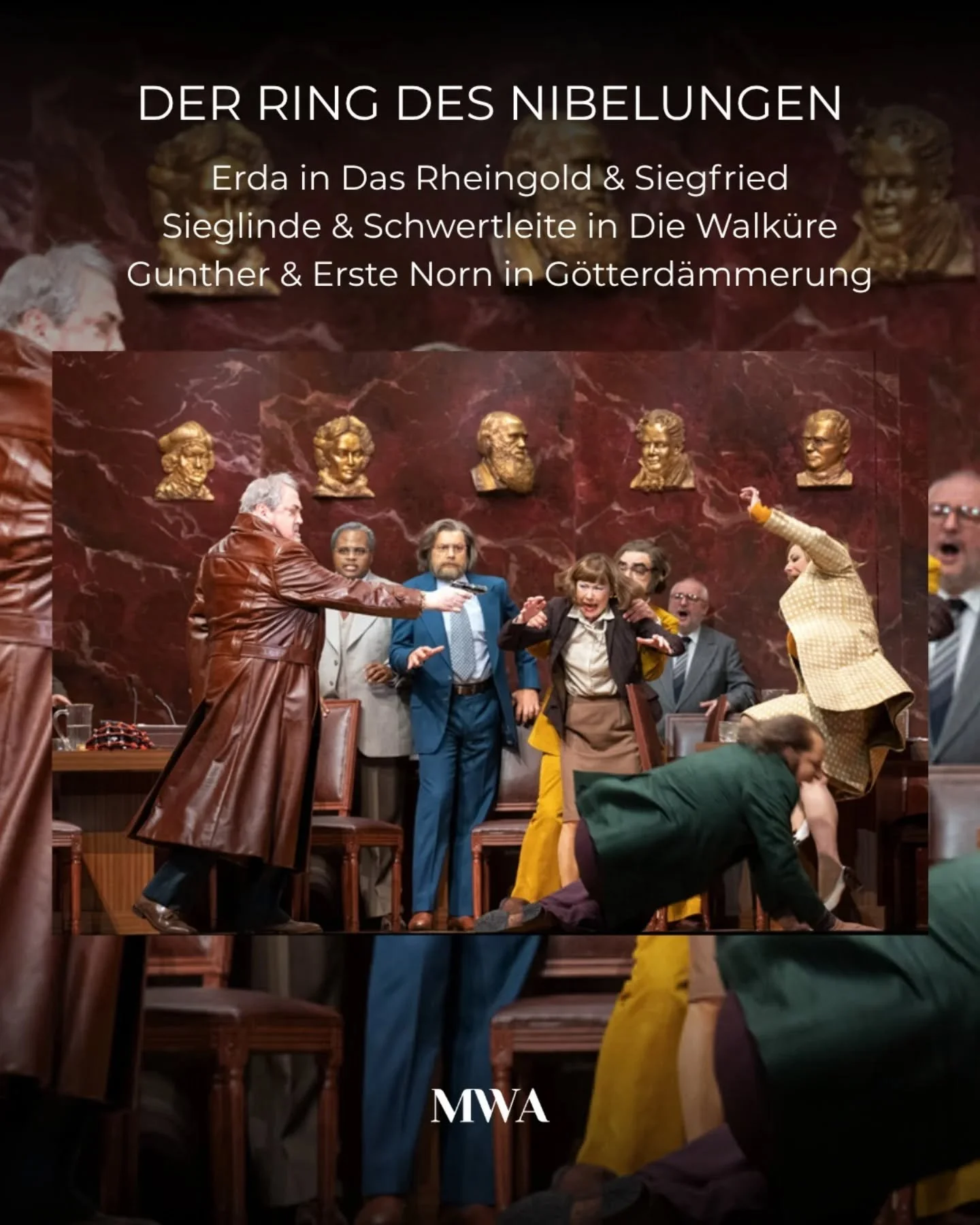 This month, we are delighted that three MWA artists have received stellar praise for their collective appearances in the Staatsoper Berlin's Ring Cycle. 

In numerous outings @anna.kissjudit ''delivered an impeccable performance as Erda'' (The Opera 