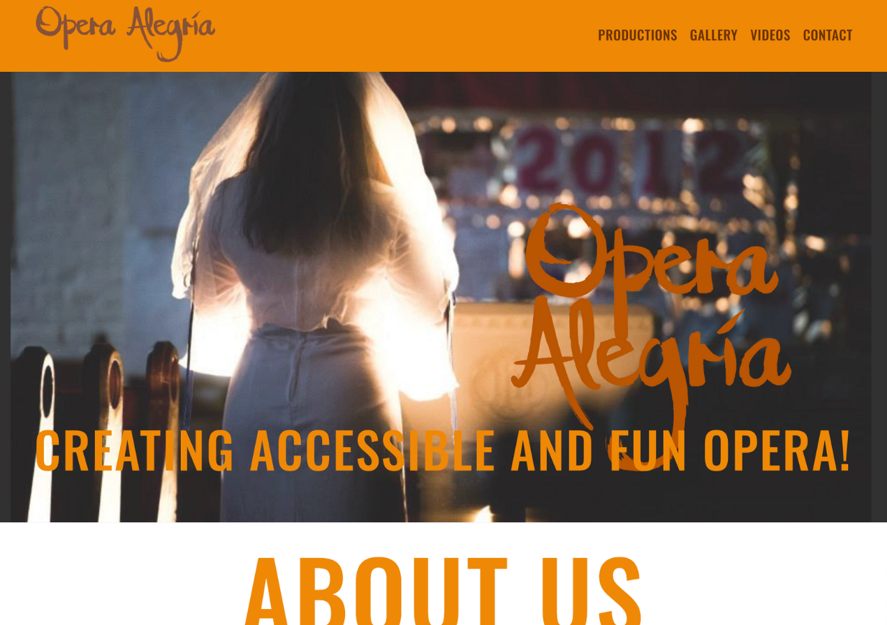 Opera Alegría, Opera Company