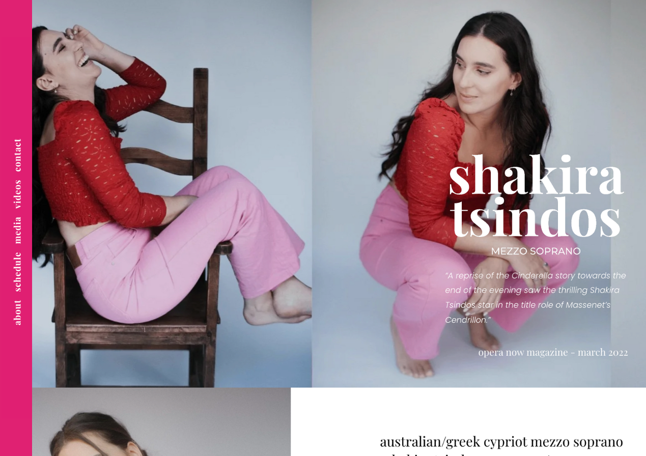 Shakira Tsindos, Mezzo Soprano