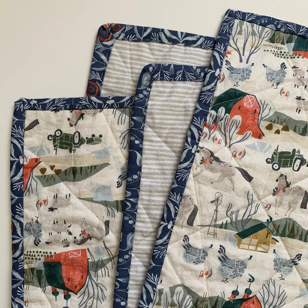 Whole cloth baby quilt sale
