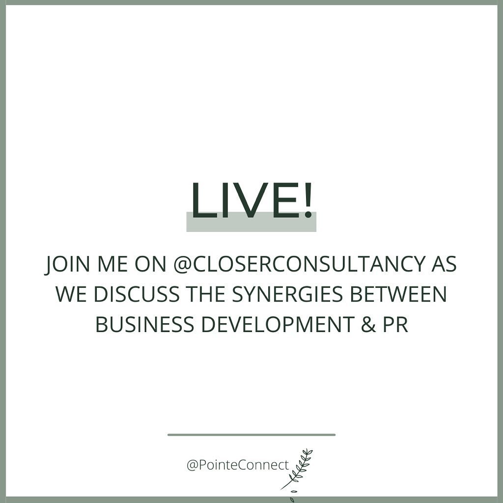 The beauty of this platform is that it allows you to connect and collaborate with people and businesses that you otherwise might not have come across. 

I have this opportunity today as I jump on IGTV with Naima @closerconsultancy to discuss the syne