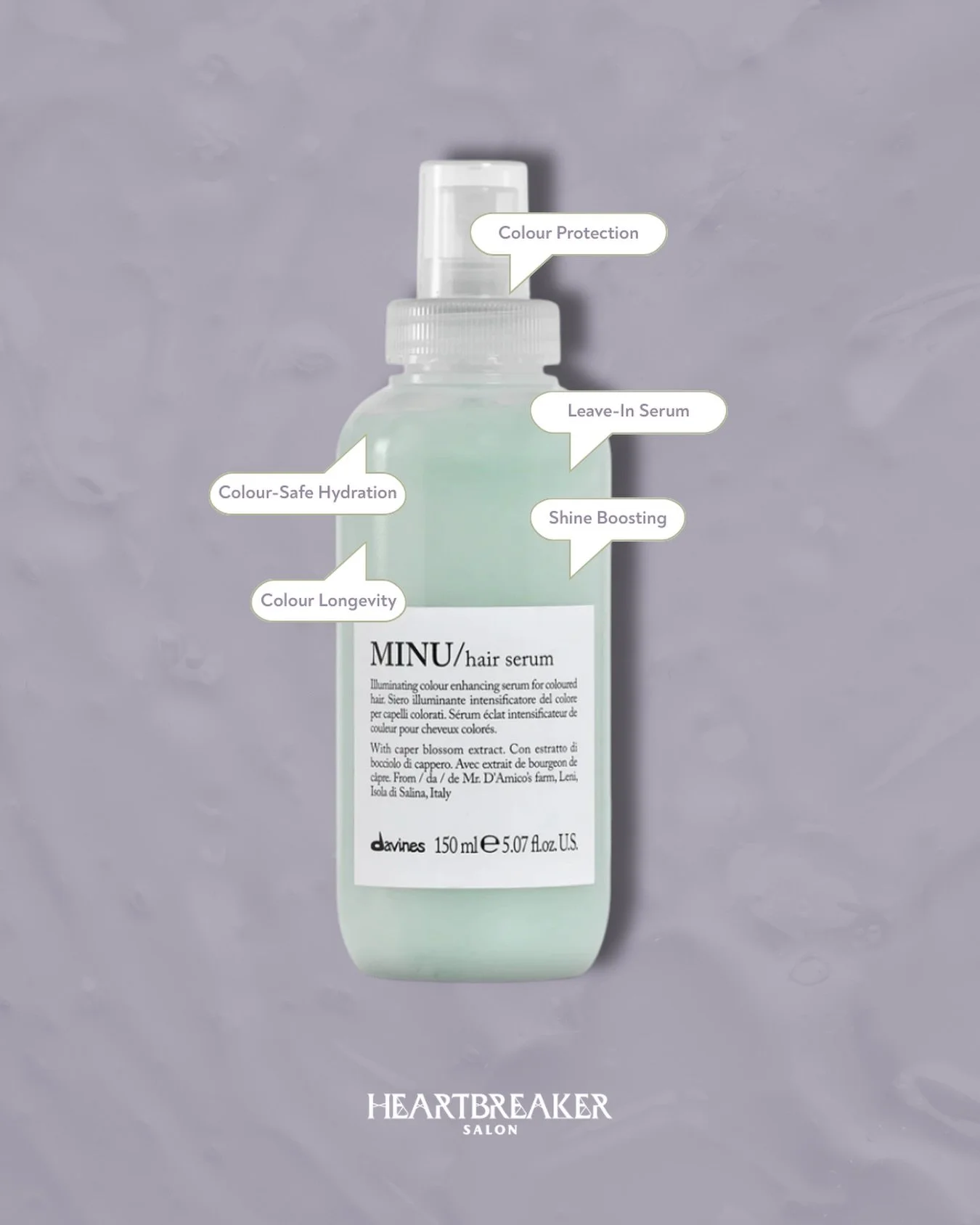 Coloured hair deserves extra protection ✨

MINU Hair Serum is a lightweight leave-in formula designed to protect colour, extend vibrancy, and add beautiful shine without weighing the hair down.

Perfect for all coloured hair types that need hydration