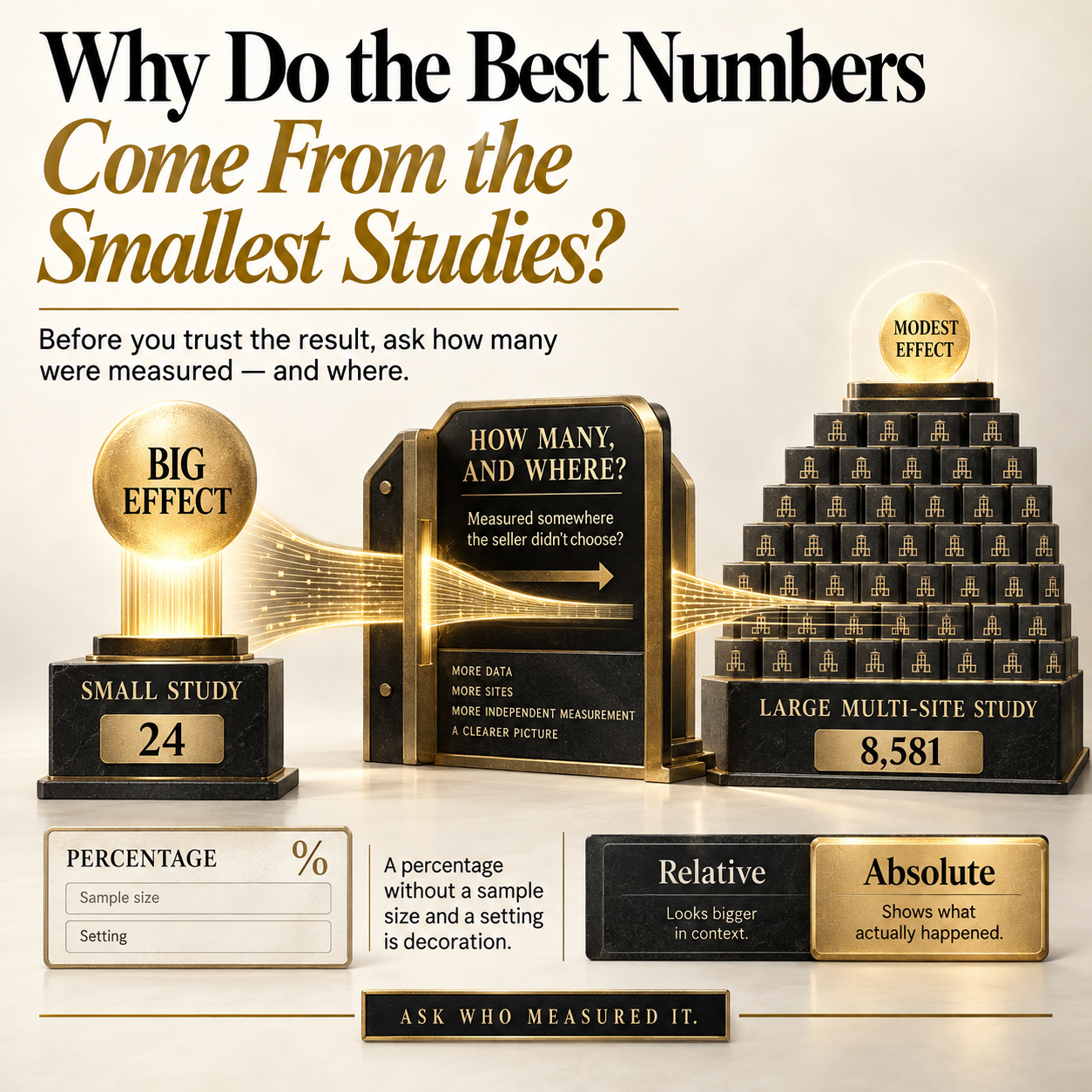 Why Do the Best Numbers Always Come From the Smallest Studies?