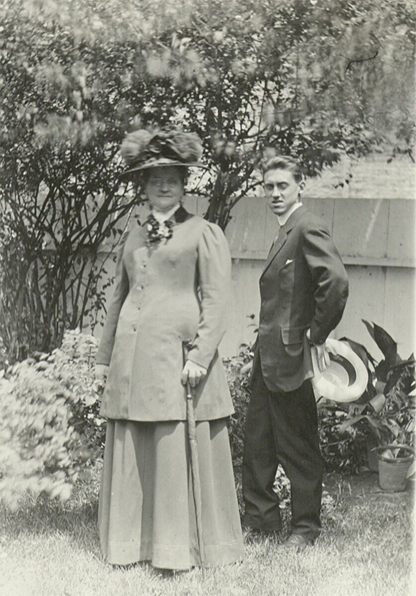   Photo: Photographer unknown, Charles Demuth with his mother, Augusta, in the family garden, c, 1920, Collection of the Demuth Foundation  