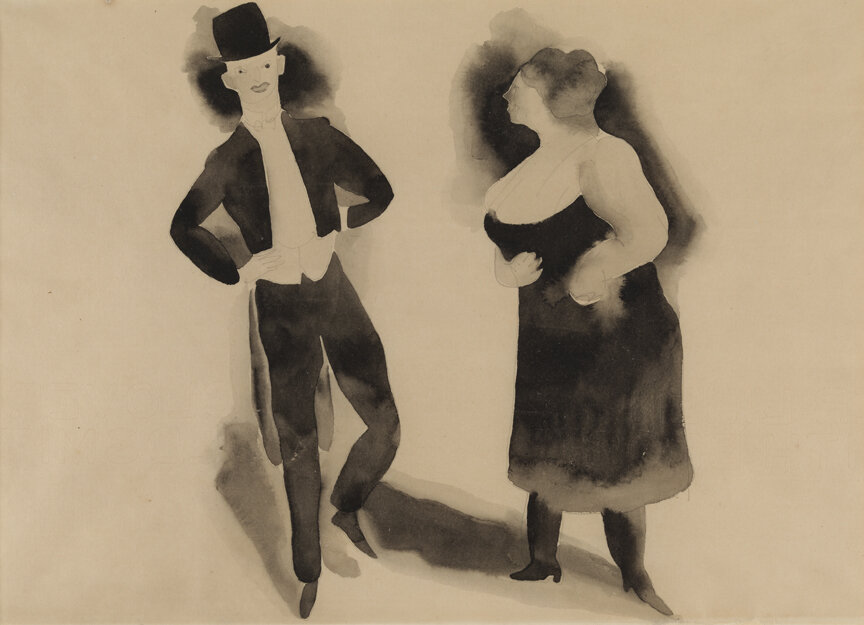   Charles Demuth, Vaudeville Dancers, c. 1916-1918, Collection of the Philadelphia Academy of the Fine Arts,   Gift of Margot Newman Stickley in memory of her parents, Philip and Hélène S. Newman  
