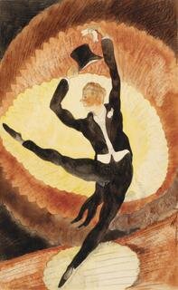   Charles Demuth. In Vaudeville: Acrobatic Male Dancer with Top Hat, 1920. BF1199. Collection of the Barnes Foundation, Philadelphia  